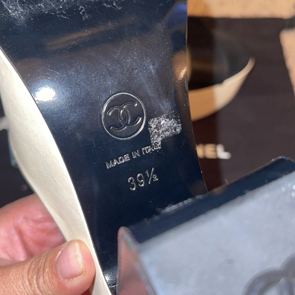 Chanel Ankle Strap Leather Platform 39.5 - Picture 12 of 14